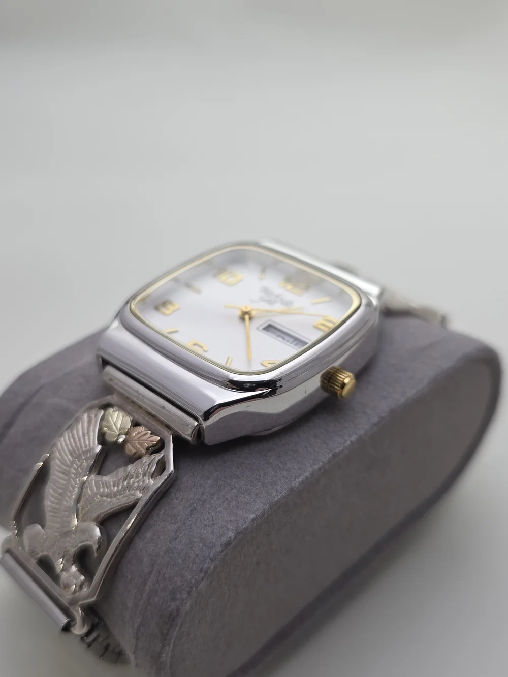 Black Hills Gold Silver-Tone Watch with Gold Accents